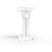 FixtureDisplays® Podium Clear Ghost Acrylic w / White Cross With pray hand decor Easy Assembly Required 1803-310+12152